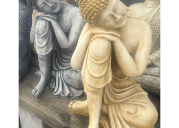 Thai Sleeping Buddha Small Concrete Statue 1409