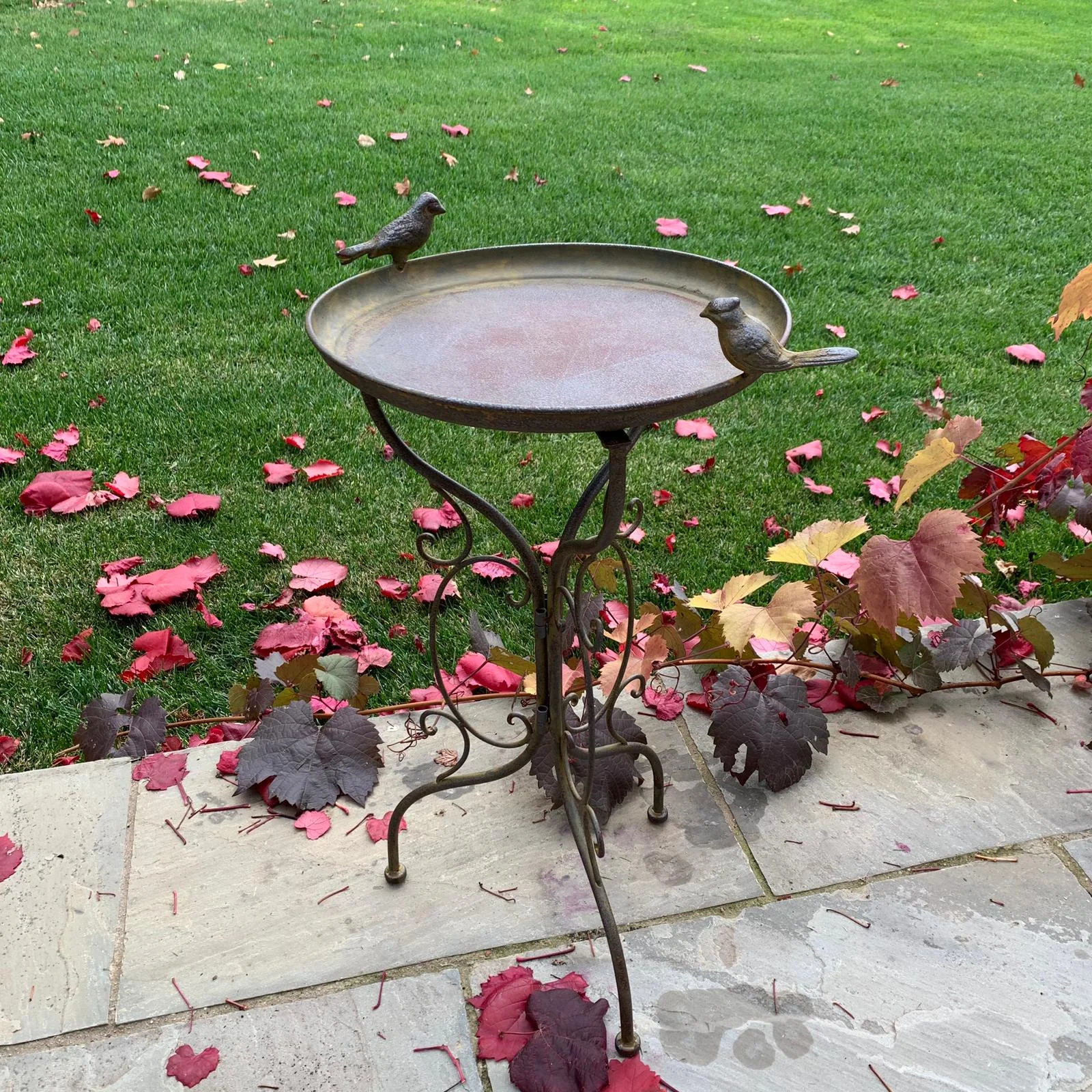 Birdbath on stand