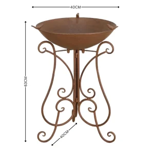 Deep Metal Birdbath