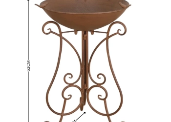 Deep Metal Birdbath