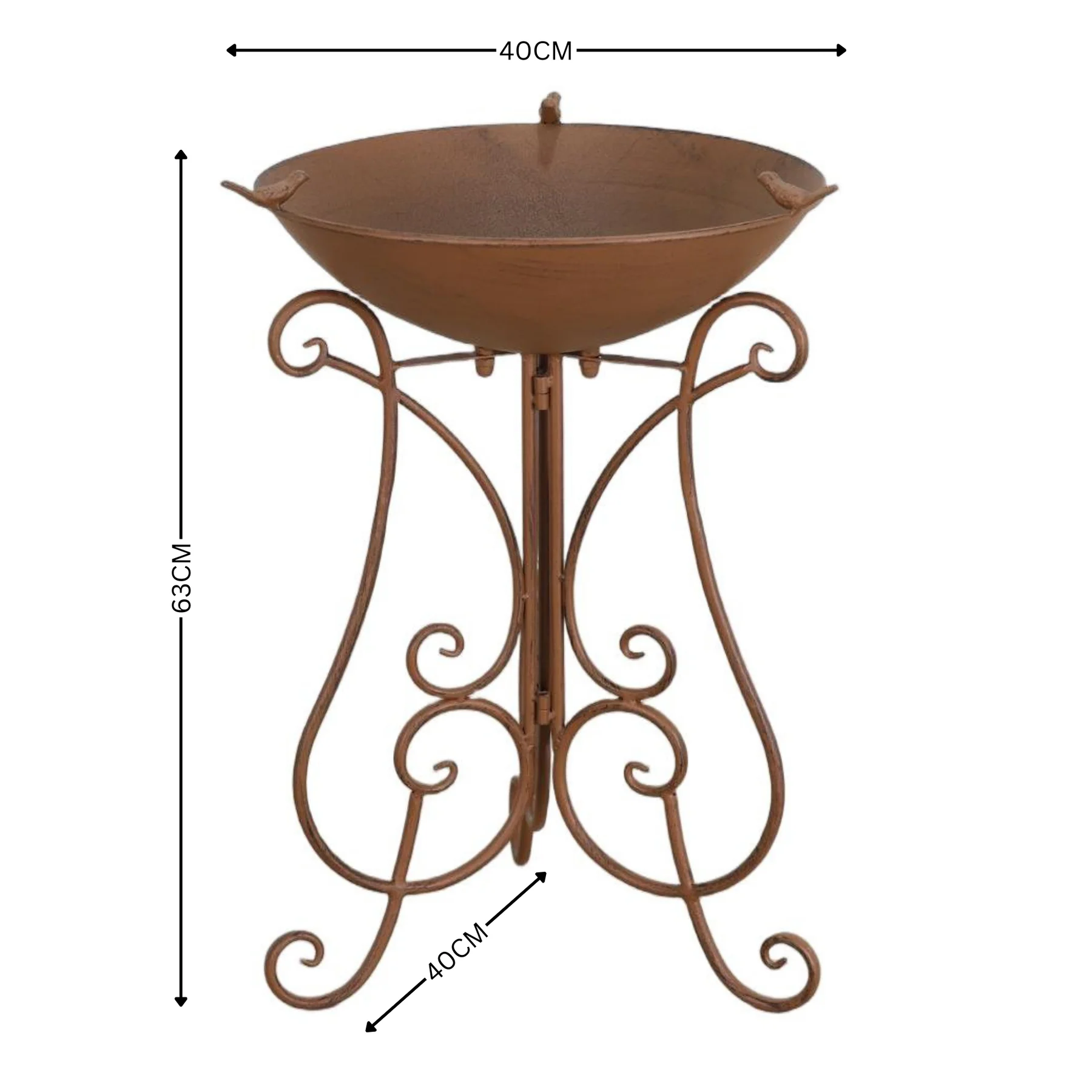 Deep Metal Birdbath